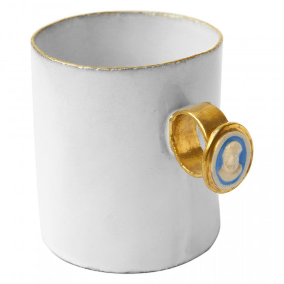Tasse bague camée tête d'homme